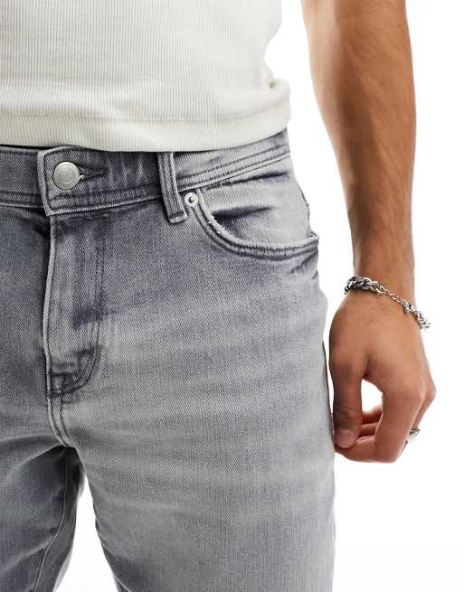 River Island skinny fit jeans in faded grey ASOS