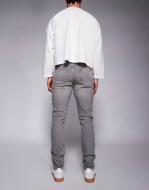River Island skinny fit jeans in gray wash