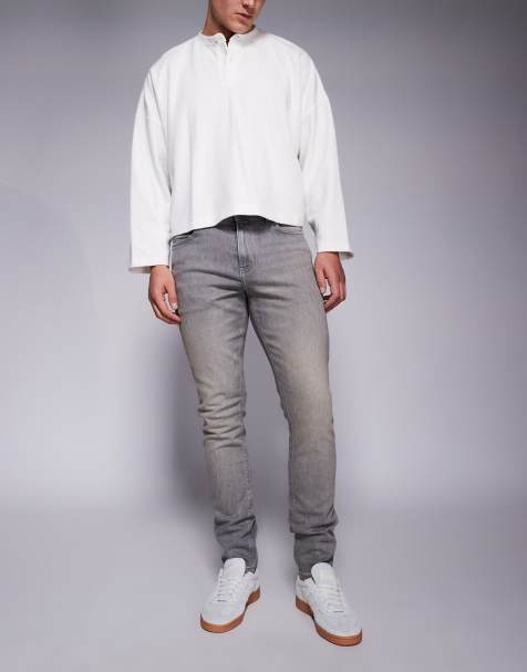 River Island skinny fit jeans in grey wash - view 1