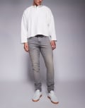 [River Island] River Island skinny fit jeans in grey wash 28S GREY