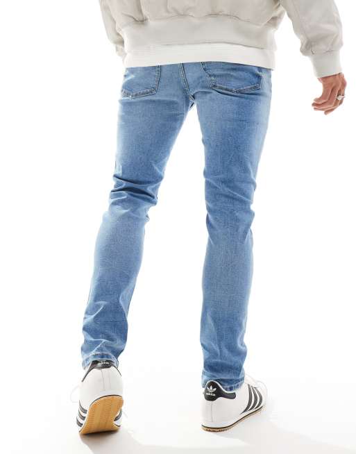 Jean Skinny Homme River Island - Denim Bleu Foncé Taille 26W/30L - Neuf Sans Étiquettes