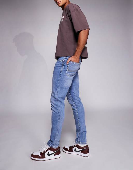 River Island Skinny Fit Jeans In Mid Wash Blue, 2 of 5