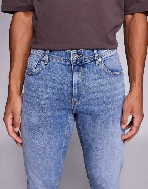 River Island Skinny Fit Jeans In Mid Wash Blue, 5 of 5