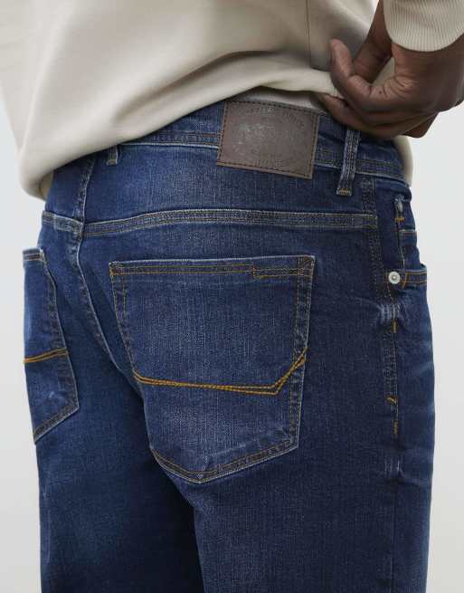 River Island Skinny fit mid wash jeans in blue , 2 of 4