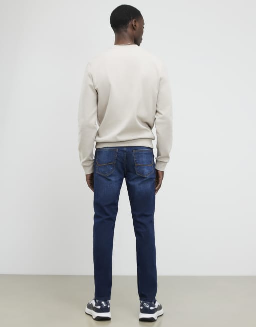 River Island Skinny fit mid wash jeans in blue , 4 of 4