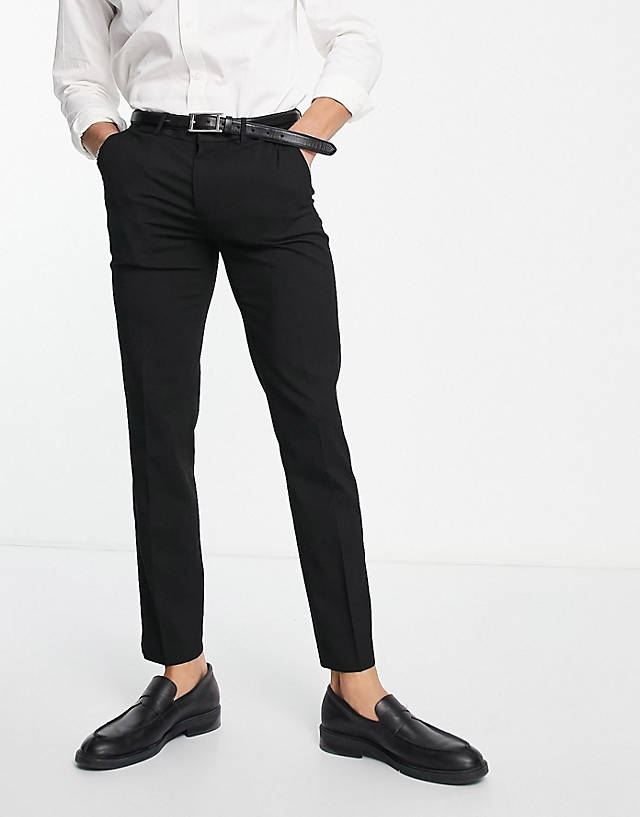 River Island - skinny fit smart trousers in black
