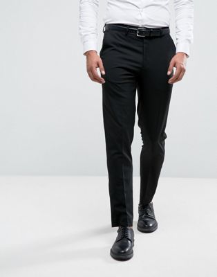 slim fit black trousers