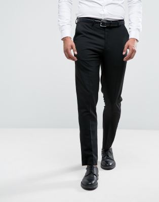 skinny fit black trousers