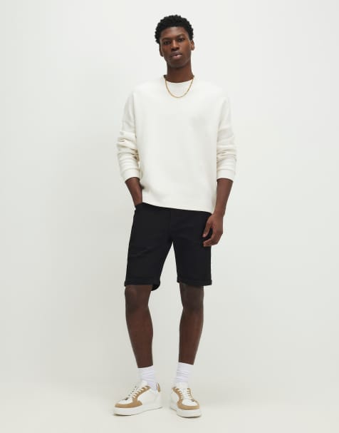 River Island Skinny fit stretch denim shorts in black - view 1