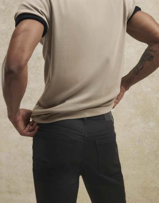 River Island Skinny fit stretch essential jeans in black, 2 of 4