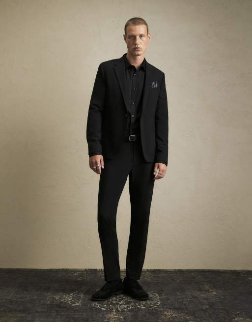 River Island Skinny fit stretch suit jacket in black, 3 of 4
