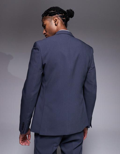River Island skinny fit suit jacket in medium blue , 3 of 5
