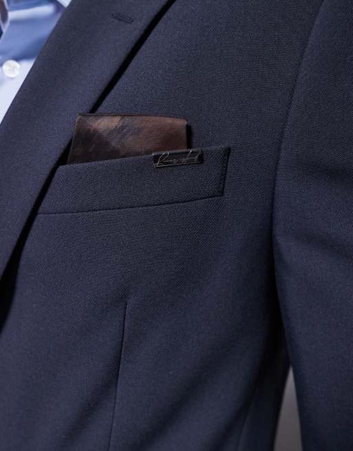 River Island skinny fit suit jacket in medium blue , 5 of 5