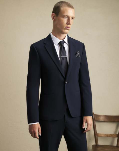 River Island Skinny fit suit jacket in navy - view 1
