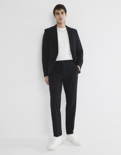 River Island Skinny fit suit trousers in black - view 1