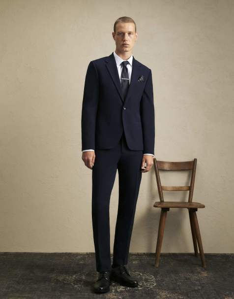 River Island Skinny fit suit trousers in navy - view 1