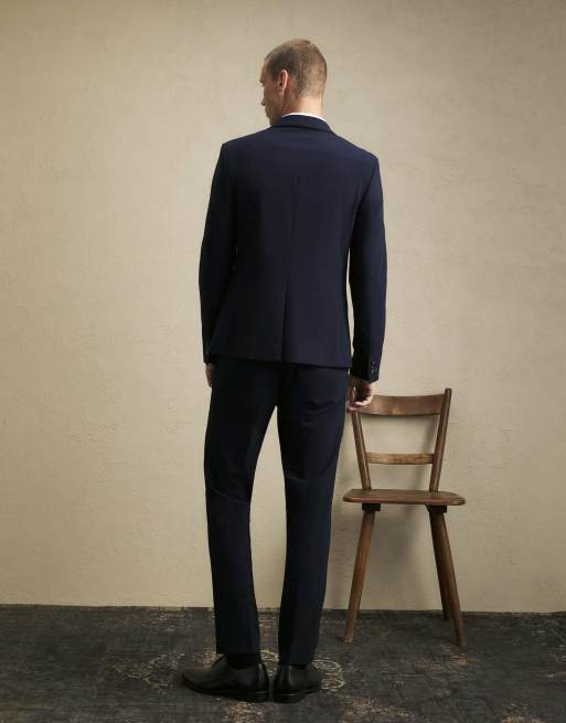 River Island Skinny fit suit trousers in navy, 4 of 4