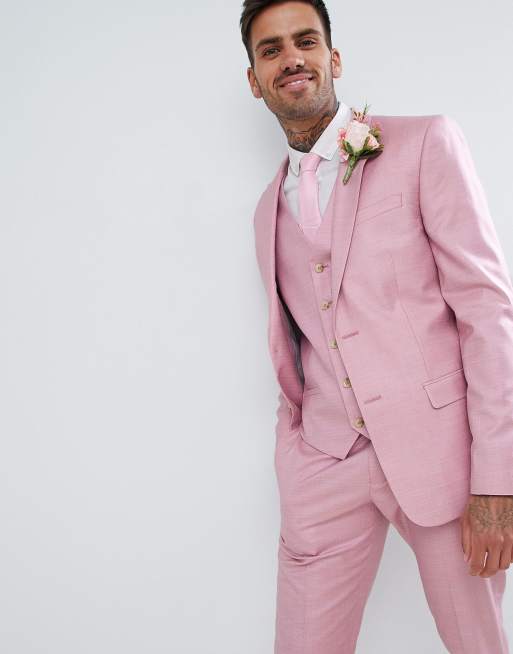 Pink hotsell suit wedding