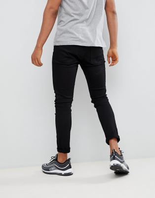 river island mens black skinny jeans