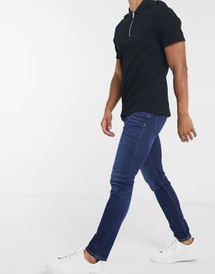 river island dark blue jeans