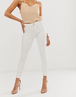 river island white skinny jeans