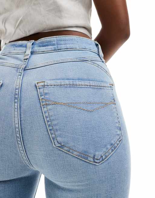 River Island - Skinny jeans met hoge taille in lichtblauw, 2 van 5