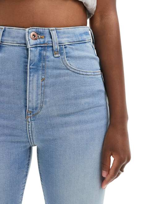 River Island - Skinny jeans met hoge taille in lichtblauw, 5 van 5