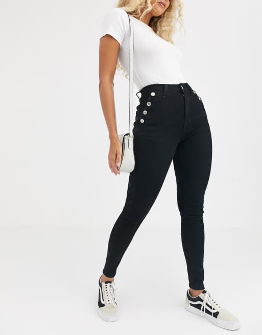 river island black high waisted jeans