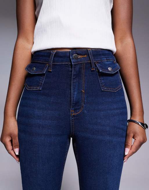 River Island skinny leg capri jeans in navy blue, 5 of 5