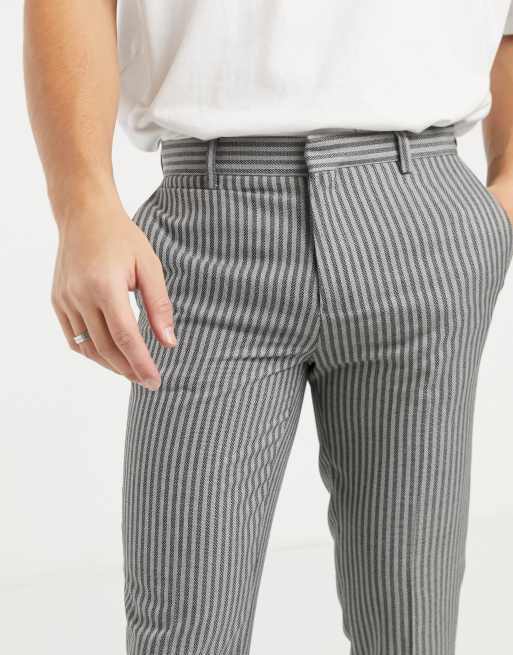 River Island skinny smart pants in stripe, 2 of 4