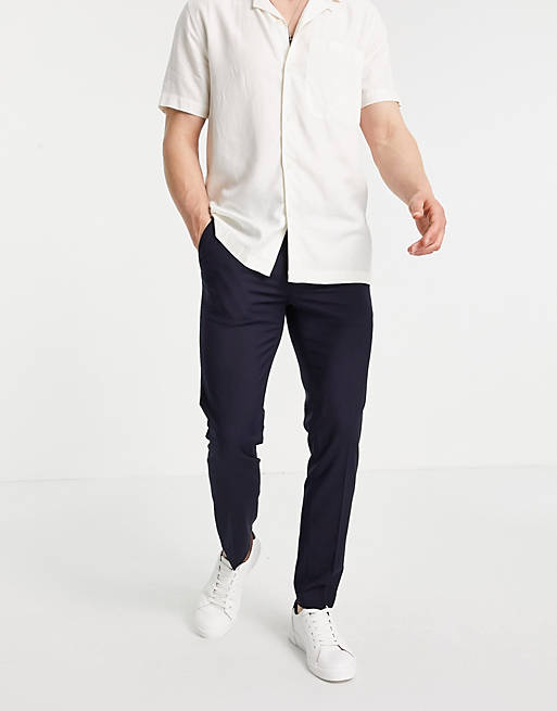  River Island skinny smart trousers in navy 