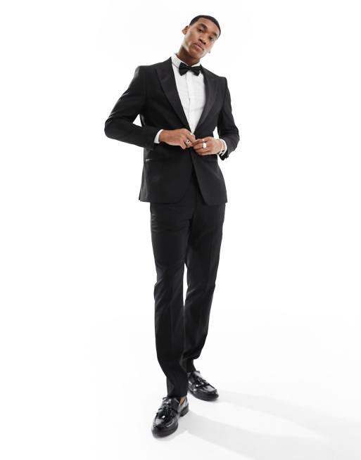 River Island - Skinny-smokingjakke i sort, 4 af 5
