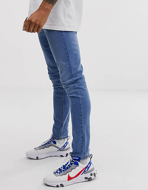 River Island skinny stretch jeans in light wash blue ASOS