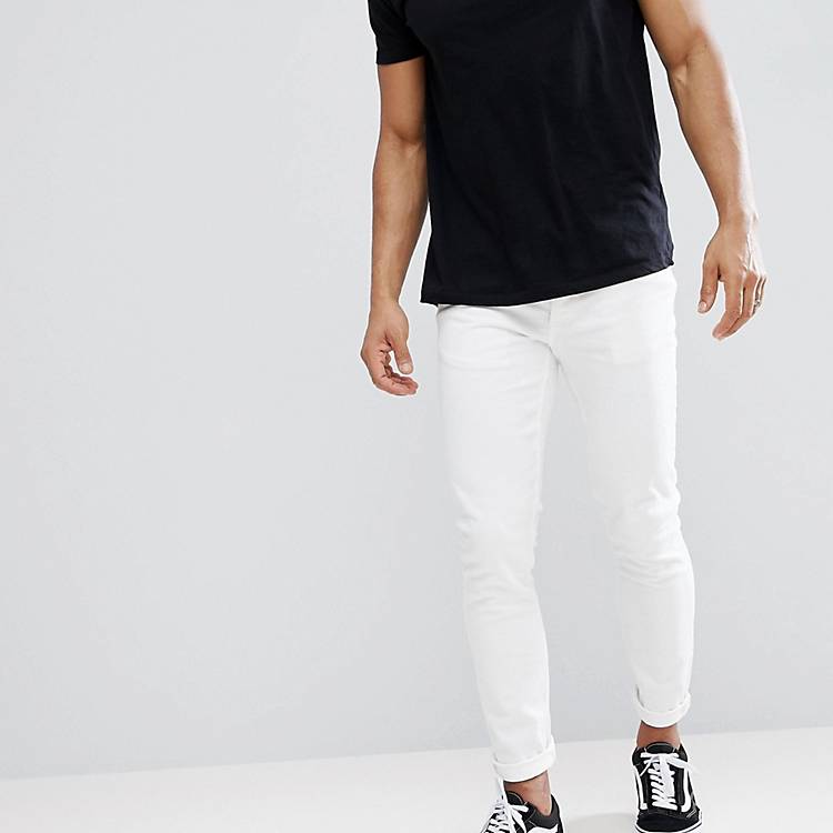 Island Skinny Stretch Jeans In White | ASOS