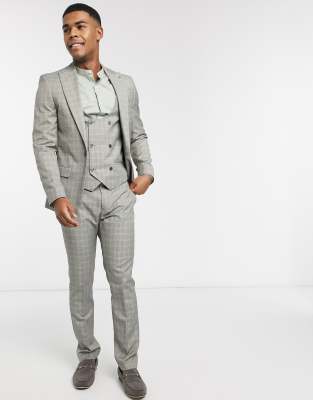 river island silver suit