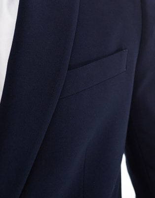 River Island Skinny Suit Jacket In Navy
