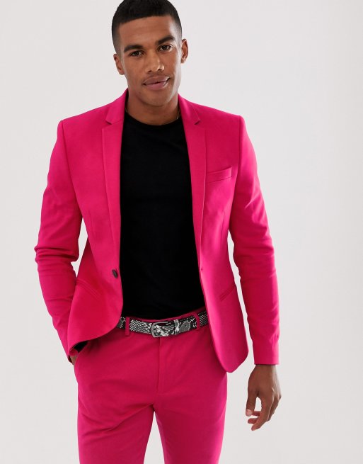 Hot pink 2025 suit jacket