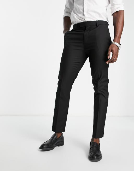 River Island skinny suit pants in black | ASOS