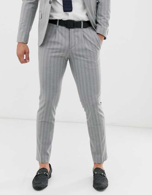 gray pinstripe pants