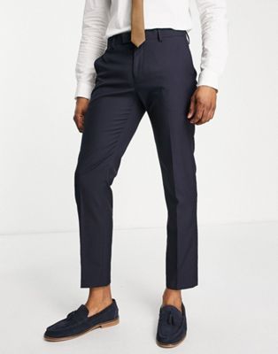 River Island skinny suit trousers in navy - ASOS Price Checker