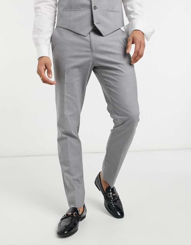 River Island - skinny suit trousers in grey