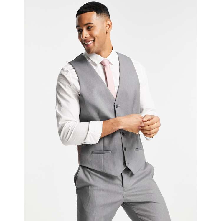 Grey suit hot sale pink waistcoat