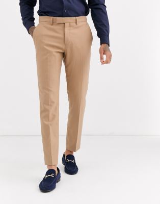 River Island skinny trousers in camel-Brown Brown
