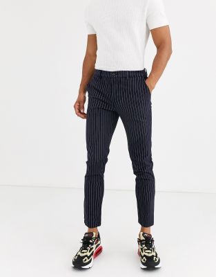 navy skinny trousers