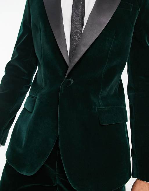 Green velvet suit discount jacket