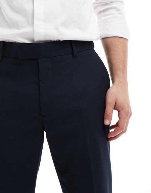 River Island - Skræddersyede marineblå bukser i slim fit , 2 af 5