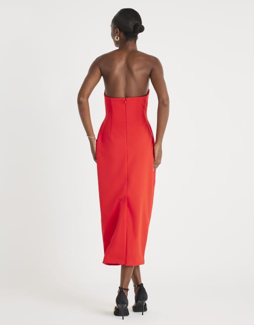 bandeau midi bodycon dress Amazon.com: Gaono Women's Strapless Tube Dress Ribbed Knit Bandeau Midi  Dress Cut Out Striped Bodycon Sundress for Summer Casual (Apricot, S) :  Clothing, Shoes & Jewelry