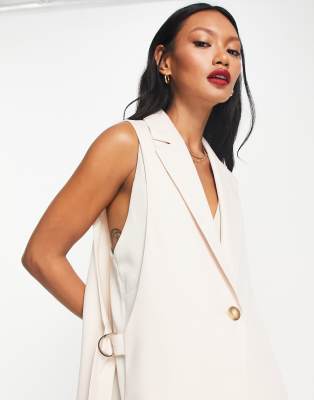 river island sleeveless coat