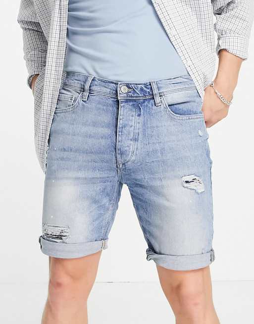 River island sale mens jean shorts