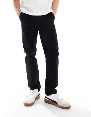 Повседневные брюки-чиносы River Island slim fit черного цвета 8390₽